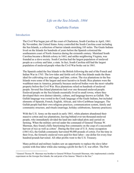 Life on the Sea Islands, 1864, Charlotte Forten