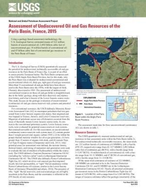 Assessment of Undiscovered Oil and Gas Resources of the Paris Basin, France, 2015