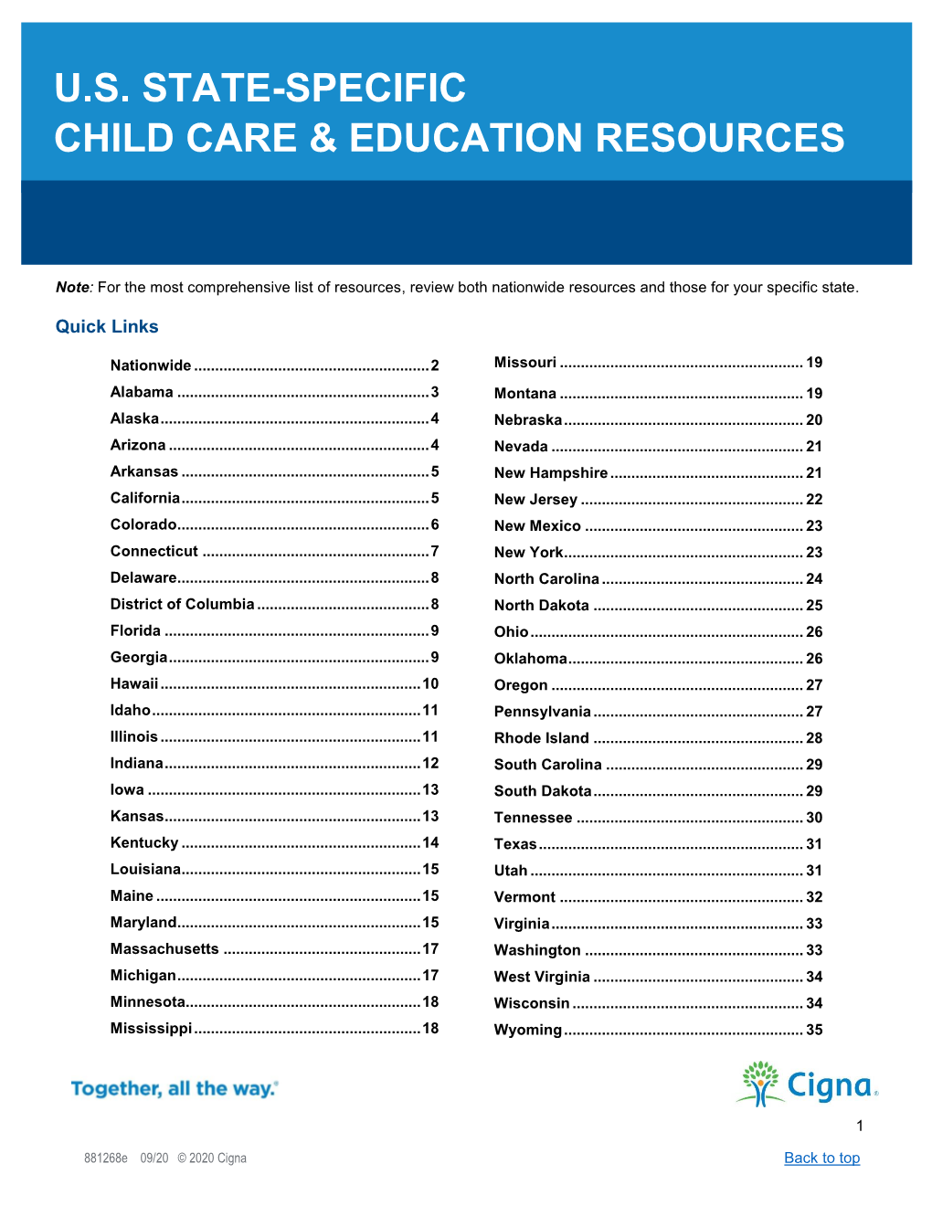 U.S. State-Specific Child Care & Education Resources