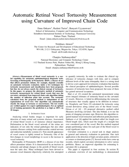 Automatic Retinal Vessel Tortuosity Measurement Using Curvature of Improved Chain Code