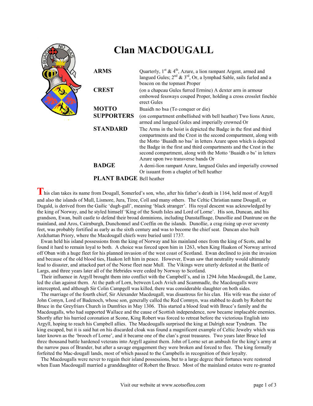 Clan MACDOUGALL