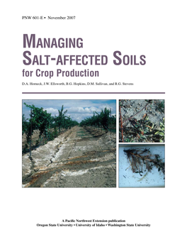 Managing Salt-Affected Soils for Crop Production, PNW 601-E