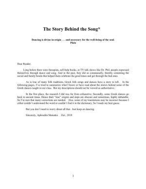 The Story Behind the Song*