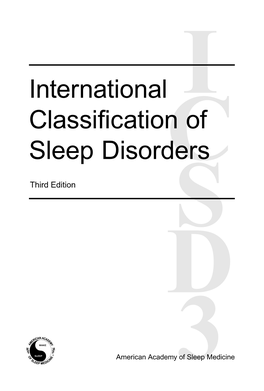 International Classification of Sleep Disorders, Third Edition