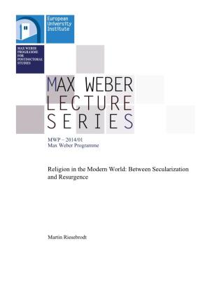 Religion in the Modern World: Between Secularization and Resurgence