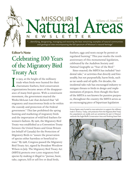 Missouri Natural Areas Newsletter. 2018, Volume 18, Number 1