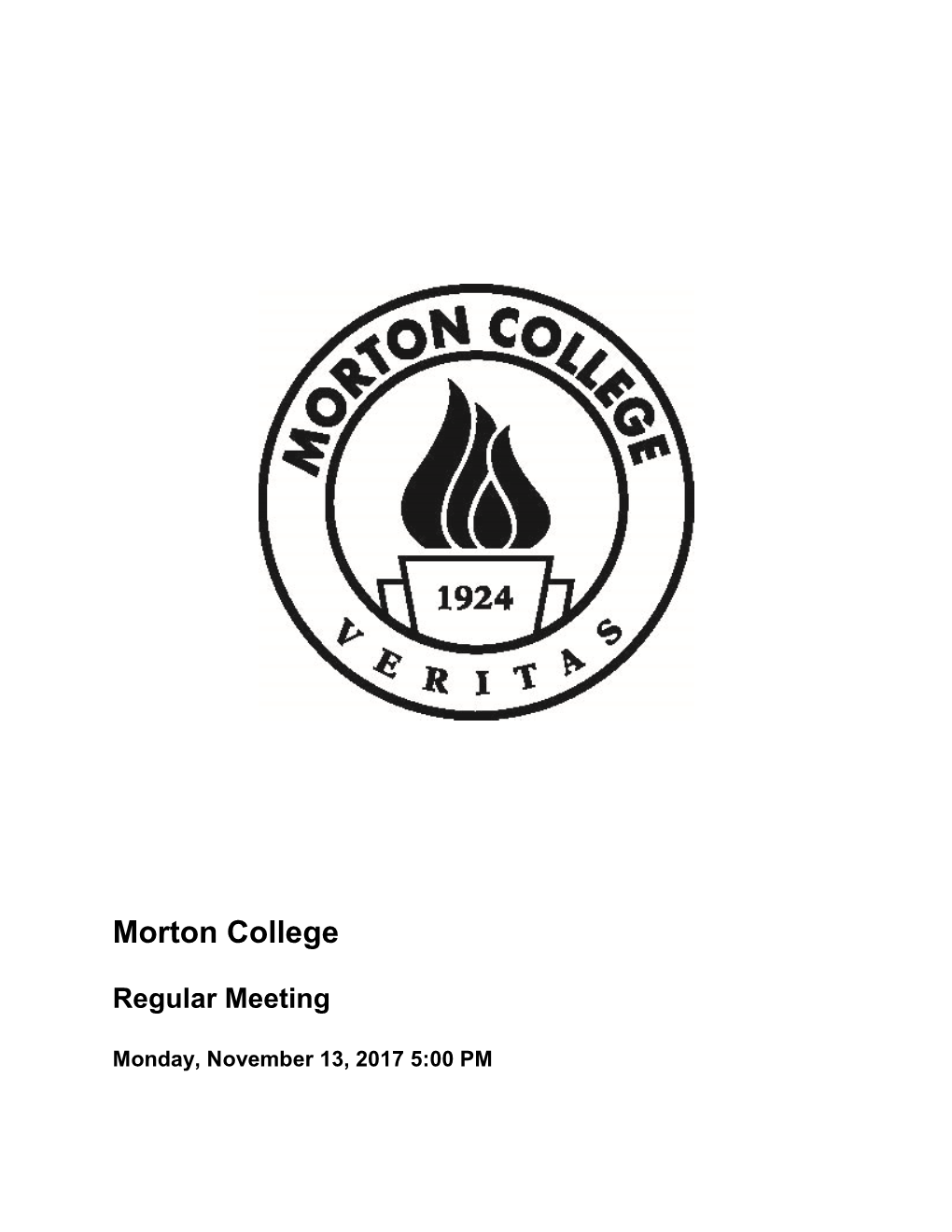 Morton College Regular Meeting