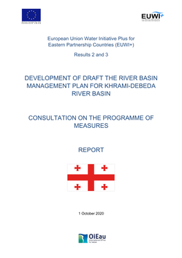 Development of Draft the River Basin Management Plan for Khrami-Debeda River Basin