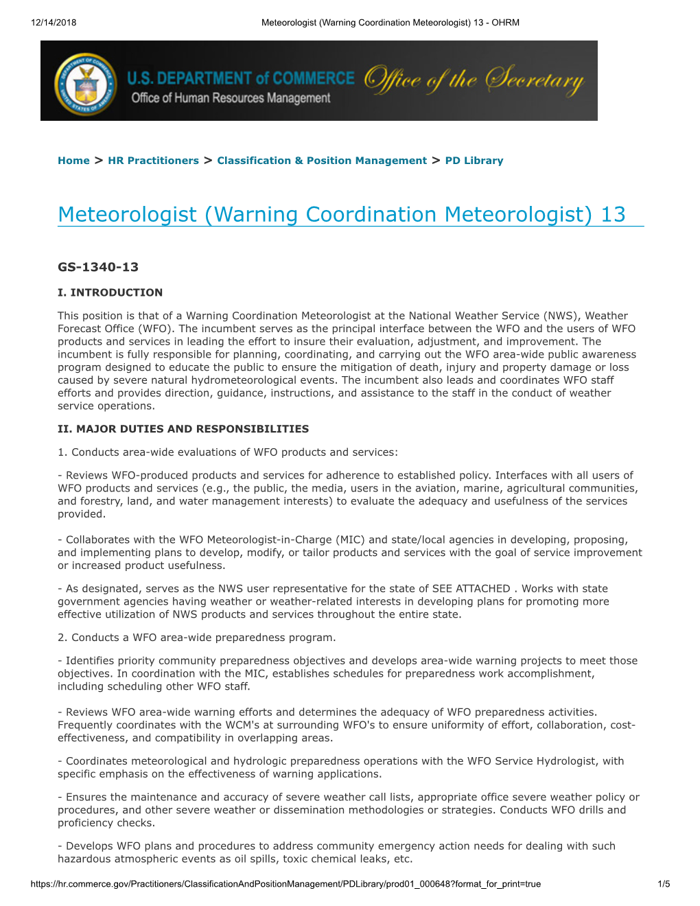 Warning Coordination Meteorologist) 13 - OHRM