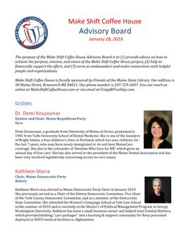 Advisory Board January 28, 2019