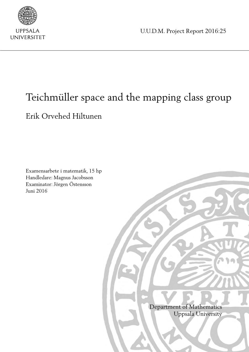 Teichmüller Space and the Mapping Class Group