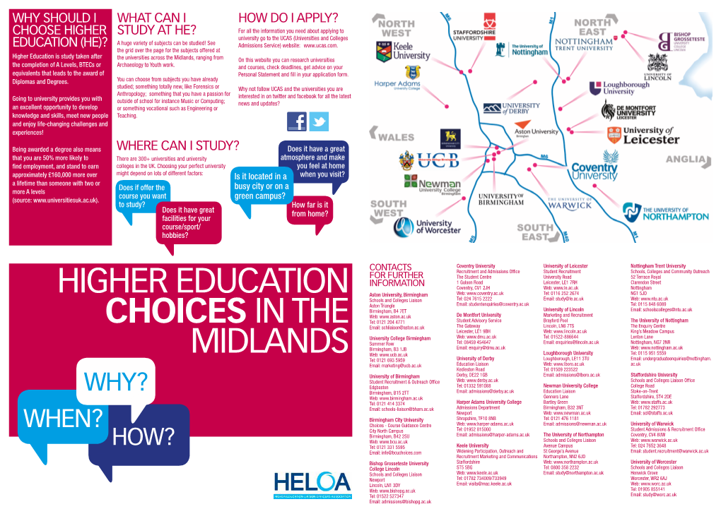 Higher Education Choices in the Midlands