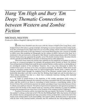 Thematic Connections Between Western and Zombie Fiction