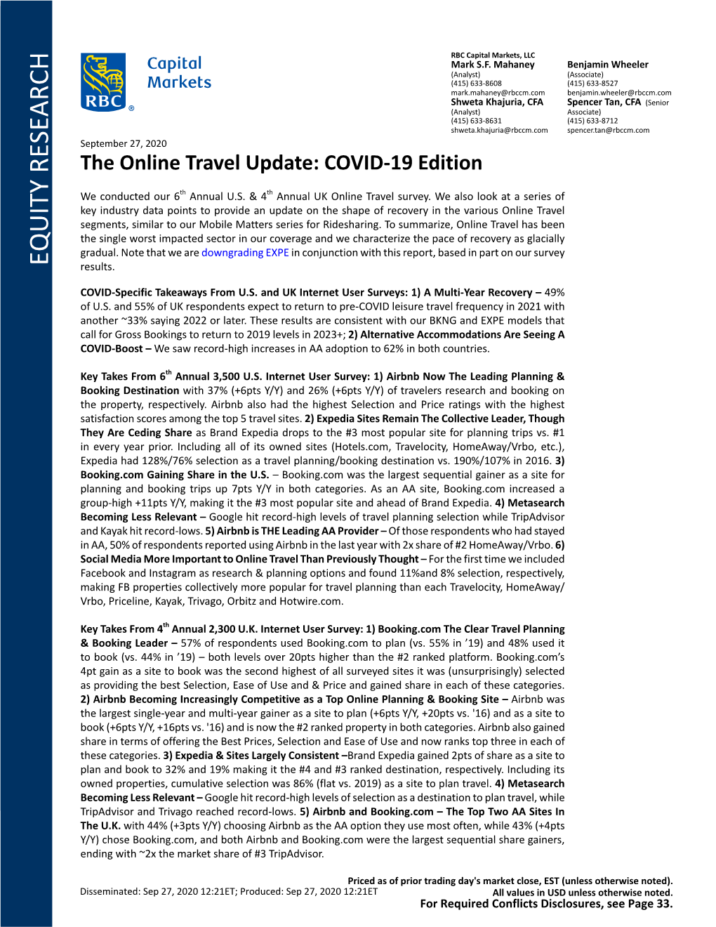 The Online Travel Update: COVID-19 Edition