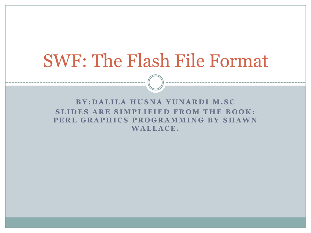 SWF: the Flash File Format