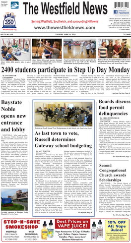 2400 Students Participate in Step up Day Monday by Amy Porter This Large of a Scale