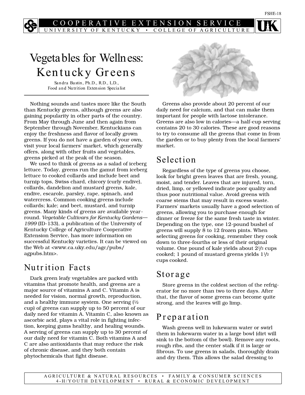 FSHE-18: Vegetables for Wellness: Kentucky Greens