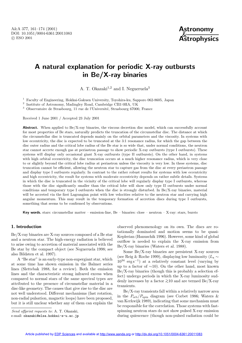 A Natural Explanation for Periodic X-Ray Outbursts in Be/X-Ray Binaries