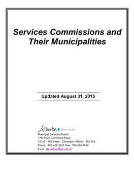 Services Commissions and Their Municipalities