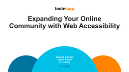 Expanding Your Online Community with Web Accessibility