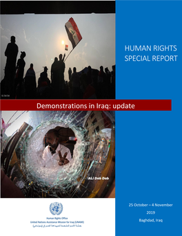 HUMAN RIGHTS SPECIAL REPORT: Demonstrations in Iraq