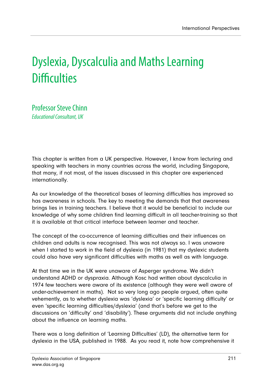 Dyslexia, Dyscalculia and Maths Learning Difficulties