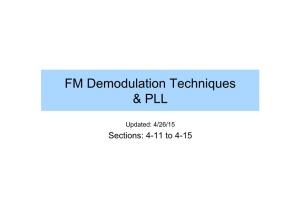 FM Demodulation Techniques &