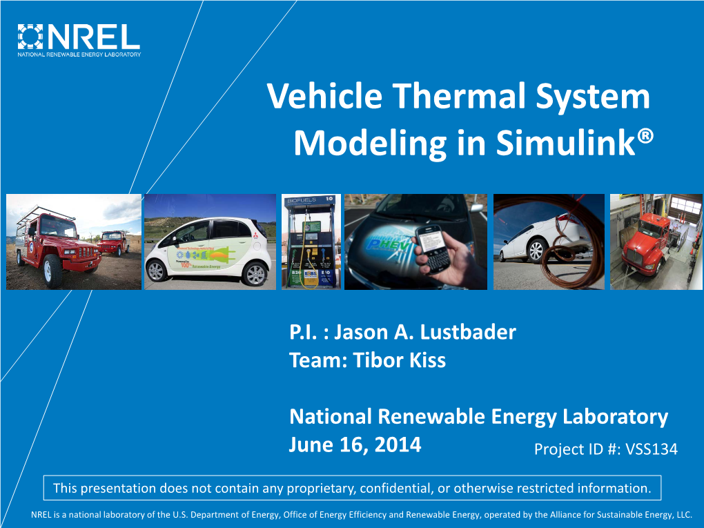 Vehicle Thermal Systems Modeling in Simulink