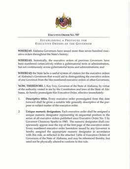 EO-707-Establishing-A-Protocol-For-Executive-Orders-Of-The-Governor.Pdf