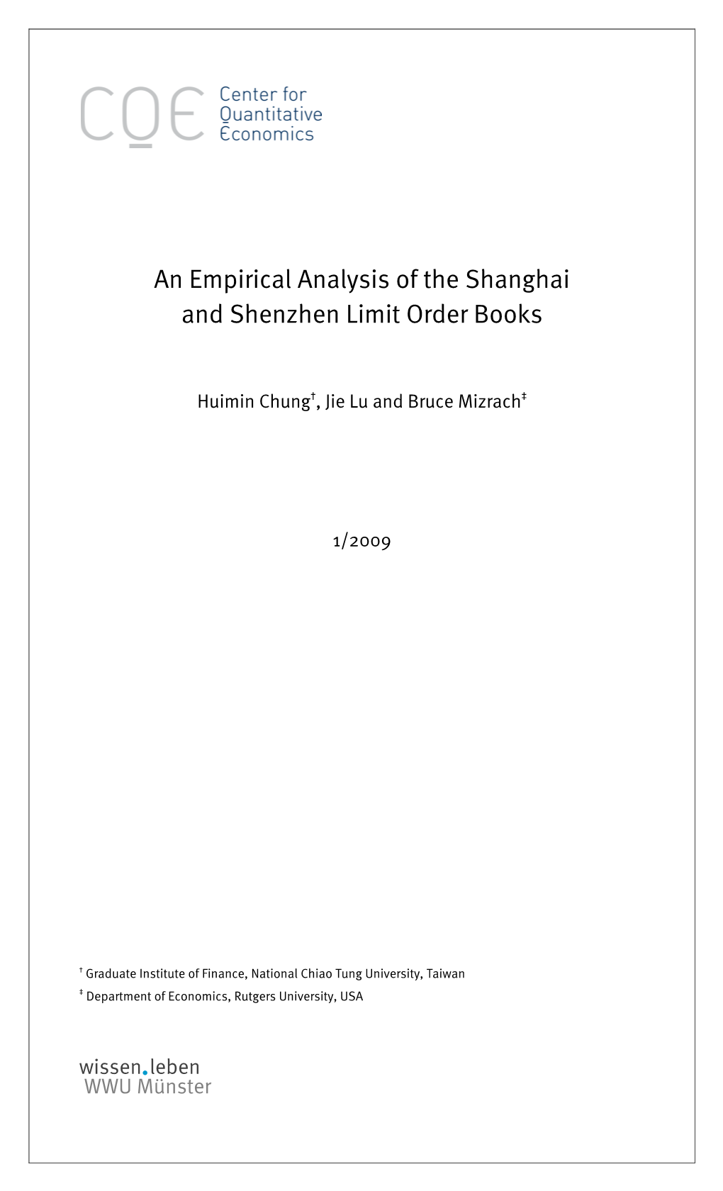 An Empirical Analysis of the Shanghai and Shenzhen Limit Order Books