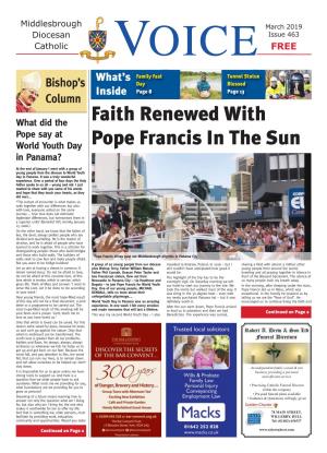 Faith Renewed with Pope Francis in the Sun
