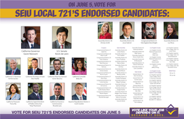 Seiu Local 721'S Endorsed Candidates