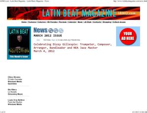 LBMO.Com - Latin Beat Magazine - Latin Music Magazine - News