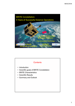 BRITE Constellation- 5 Years of Successful Science Operations