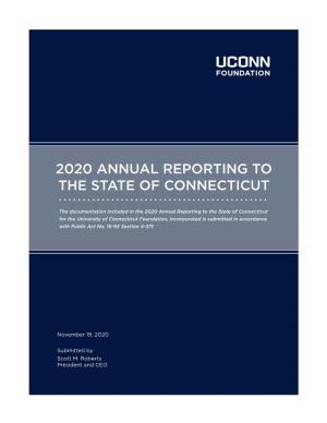 2020 Annual Reporting to the State of Connecticut