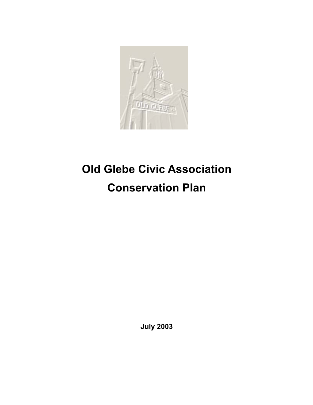 Old Glebe Civic Association Conservation Plan