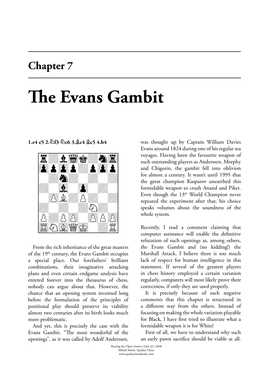The Evans Gambit