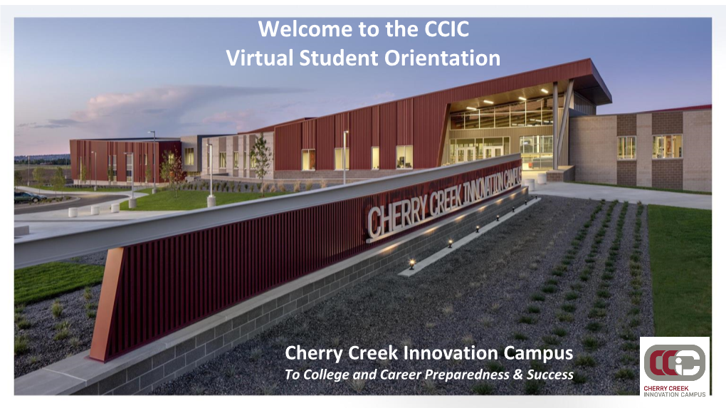 Welcome to the CCIC Virtual Student Orientation