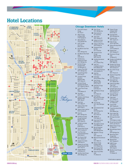 Hotel Locations Chicago Downtown Hotels 1 Acme Hotel Company 29 Hilton Chicago 57 Palomar Chicago, Chicago 720 S