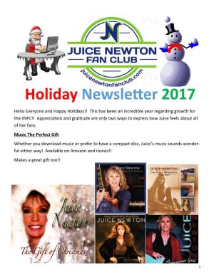 Holiday Newsletter 2017