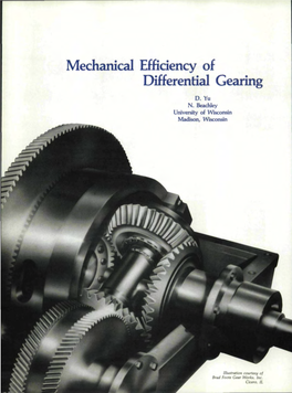 Mechanical Efficiency of Differential Gearing
