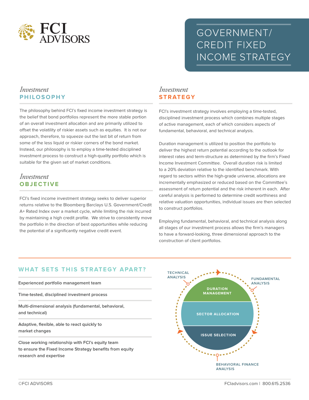 Government/ Credit Fixed Income Strategy