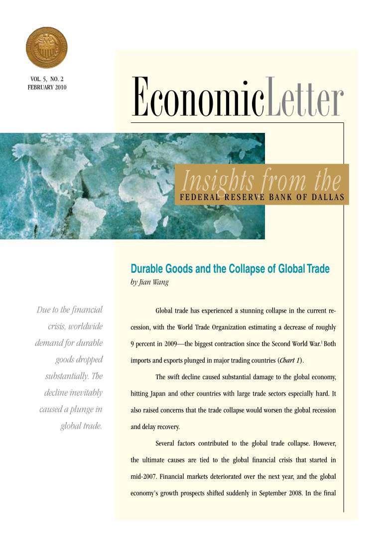 Durable Goods and the Collapse of Global Trade by Jian Wang