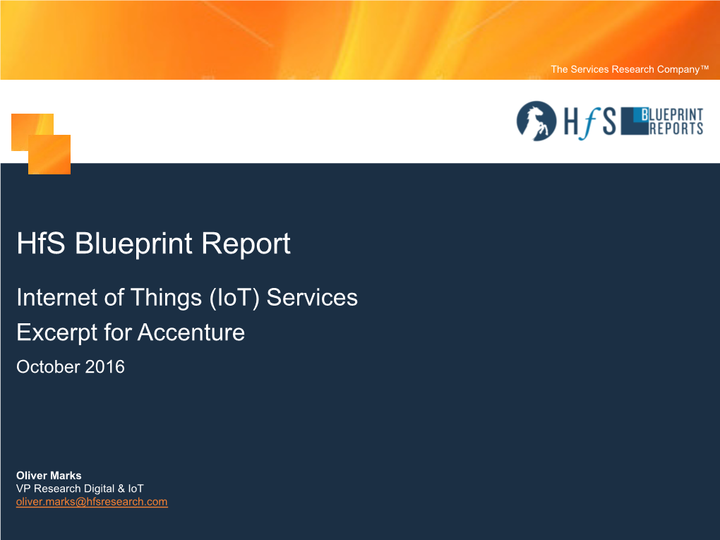 Hfs Blueprint Iot Services Excerpt for Accenture