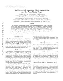 Arxiv:2008.00464V3 [Hep-Ph] 8 Jul 2021 ﬀcsi H Mta Il H Rdcinsin Prediction the Yield Loop Quantum That by SM Renormalized the Is in This Eﬀects Scale