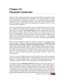 Chapter 24 Financial Accelerator