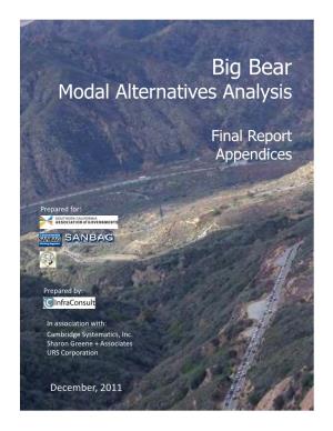 Big Bear Modal Alternatives Analysis