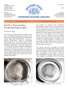 P.G.P.P. Or Pressed Glass Presidential Paperweights