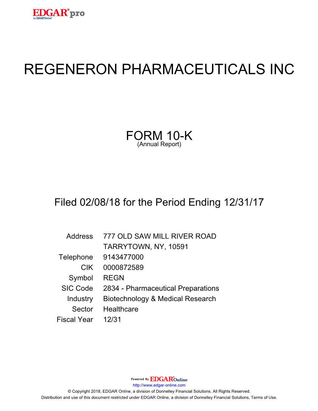 Regeneron Pharmaceuticals Inc