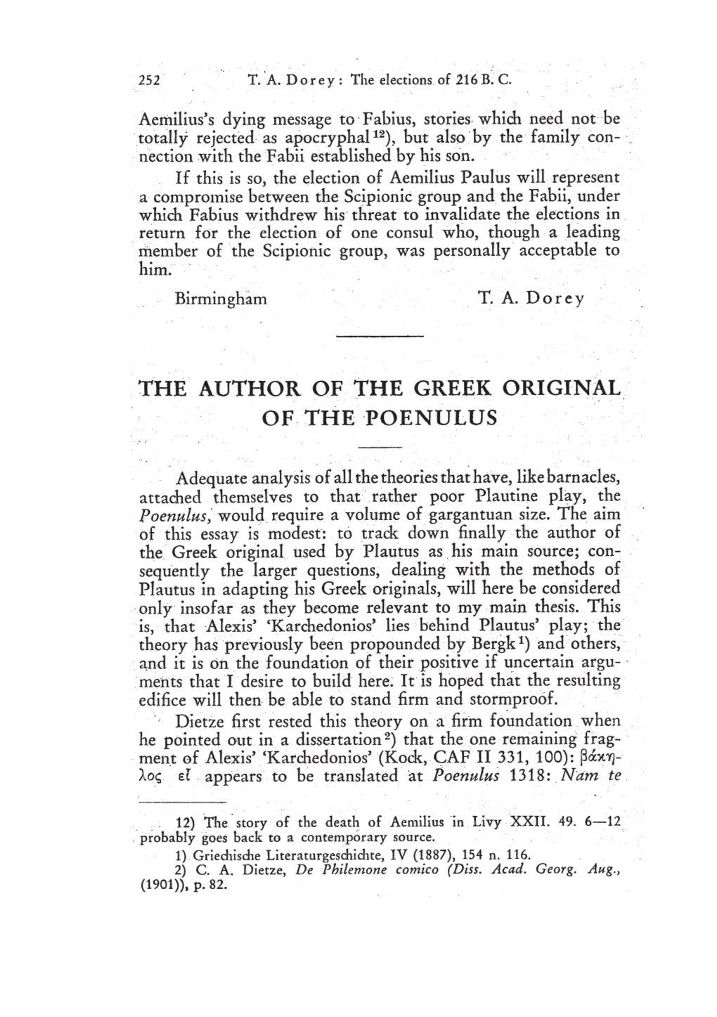 The Author of the Greek Original of the 'Poenulus